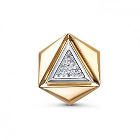 Золотая подвеска КЮЗ Del'ta Dд130683р с бриллиантом Dд130683р фото