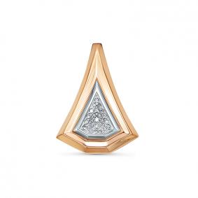 Золотая подвеска КЮЗ Del'ta Dд130687р с бриллиантом Dд130687р фото