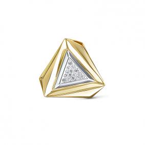 Подвеска из лимонного золота КЮЗ Del'ta Dд130691рл с бриллиантом Dд130691рл фото