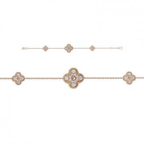 Золотой браслет КЮЗ Del'ta Dд7701566р с бриллиантом Dд7701566р фото