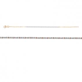 Золотой браслет КЮЗ Del'ta Dд7701569р с бриллиантом Dд7701569р фото