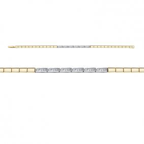 Золотой браслет КЮЗ Del'ta Dд7701672рл с бриллиантом Dд7701672рл фото