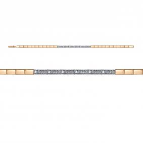 Золотой браслет КЮЗ Del'ta Dд7701678р с бриллиантом Dд7701678р фото