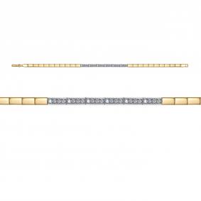 Браслет из лимонного золота КЮЗ Del'ta Dд7701678рл с бриллиантом Dд7701678рл фото