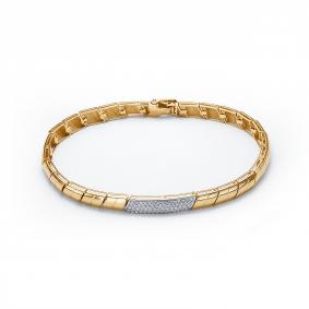 Золотой браслет КЮЗ Del'ta Dд7701707рл с бриллиантом Dд7701707рл фото