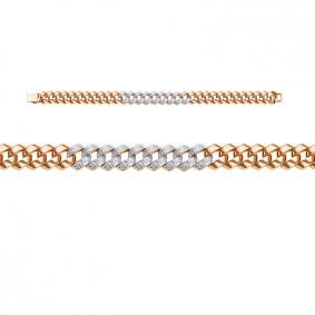 Золотой браслет КЮЗ Del'ta Dд7701754р с бриллиантом Dд7701754р фото