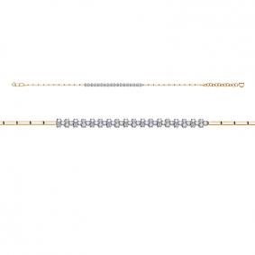 Браслет из лимонного золота КЮЗ Del'ta Dд7701828рл с бриллиантом Dд7701828рл фото