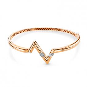 Золотой браслет КЮЗ Del'ta Dд7701835р с бриллиантом Dд7701835р фото