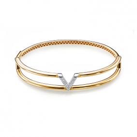 Браслет из лимонного золота КЮЗ Del'ta Dд7701836рл с бриллиантом Dд7701836рл фото