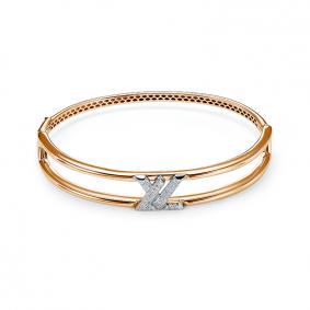 Золотой браслет КЮЗ Del'ta Dд7701838р с бриллиантом Dд7701838р фото