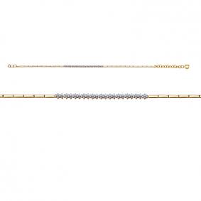 Браслет из лимонного золота КЮЗ Del'ta Dд7701858рл с бриллиантом Dд7701858рл фото