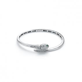 Золотой браслет КЮЗ Del'ta Dд7701963рб с бриллиантом и изумрудом Dд7701963рб фото