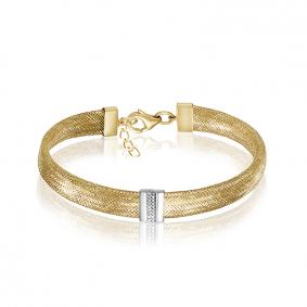 Браслет из лимонного золота КЮЗ Del'ta Dд770938рл с бриллиантом Dд770938рл фото