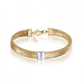 Браслет из лимонного золота КЮЗ Del'ta Dд770939рл с бриллиантом Dд770939рл фото