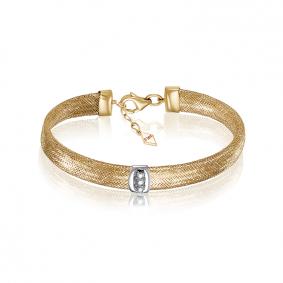 Браслет из лимонного золота КЮЗ Del'ta Dд770945рл с бриллиантом Dд770945рл фото