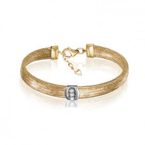 Браслет из лимонного золота КЮЗ Del'ta Dд770946рл с бриллиантом Dд770946рл фото