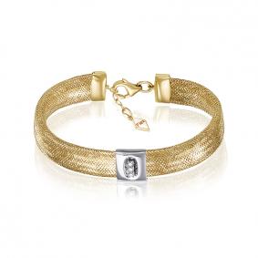 Браслет из лимонного золота КЮЗ Del'ta Dд770947рл с бриллиантом Dд770947рл фото