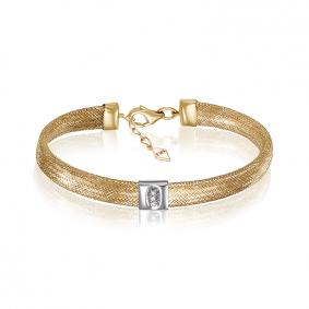 Браслет из лимонного золота КЮЗ Del'ta Dд770948рл с бриллиантом Dд770948рл фото