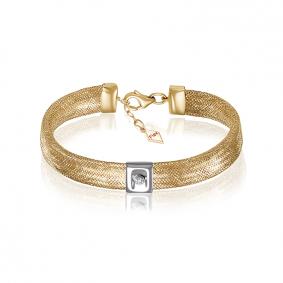 Браслет из лимонного золота КЮЗ Del'ta Dд770950рл с бриллиантом Dд770950рл фото