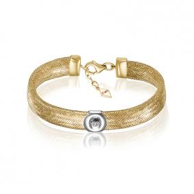 Браслет из лимонного золота КЮЗ Del'ta Dд770952рл с бриллиантом Dд770952рл фото