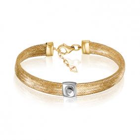 Браслет из лимонного золота КЮЗ Del'ta Dд770953рл с бриллиантом Dд770953рл фото