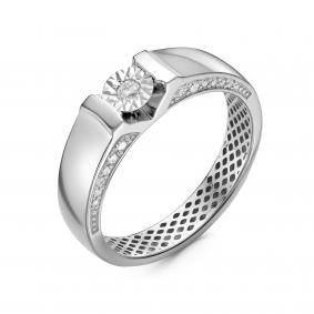 Золотое кольцо КЮЗ Del'ta Dди090010б с бриллиантом Dди090010б фото