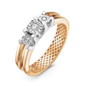 Золотое кольцо КЮЗ Del'ta Dди110071 с бриллиантом Dди110071 фото