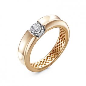 Золотое кольцо КЮЗ Del'ta Dди110523р с бриллиантом Dди110523р фото