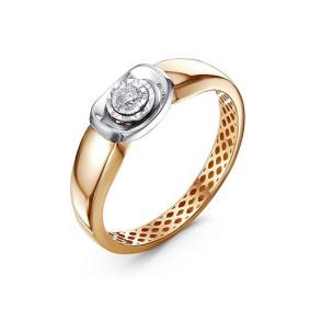 Золотое кольцо КЮЗ Del'ta Dди110651р с бриллиантом Dди110651р фото