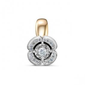 Золотая подвеска КЮЗ Del'ta Dди130660р с бриллиантом Dди130660р фото