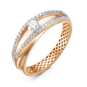 Золотое кольцо КЮЗ Del'ta Dдл110027 с бриллиантом Dдл110027 фото