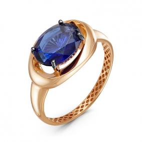 Золотое кольцо КЮЗ Del'ta Dдпд315202р с сапфировым корундом Dдпд315202р фото