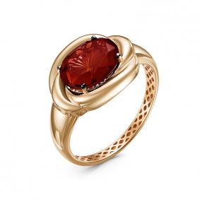 Золотое кольцо КЮЗ Del'ta Dдпд315273р с гранатом Dдпд315273р фото