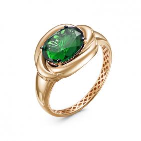 Золотое кольцо КЮЗ Del'ta Dдпд315275р с гидротермальным изумрудом Dдпд315275р фото