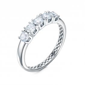 Серебряное кольцо КЮЗ Del'ta Dдс1101623р с фианитом Dдс1101623р фото