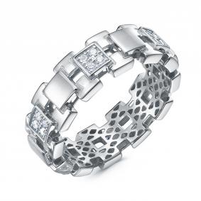 Серебряное кольцо КЮЗ Del'ta Dдс1102247р с фианитом Dдс1102247р фото