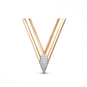 Золотая подвеска КЮЗ Del'ta Dдф030003 с фианитом Dдф030003 фото