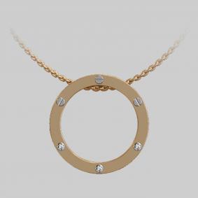 Золотая подвеска КЮЗ Del'ta Dдф0301512рл с фианитом Dдф0301512рл фото