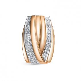 Золотая подвеска КЮЗ Del'ta Dдф0301950р с фианитом Dдф0301950р фото