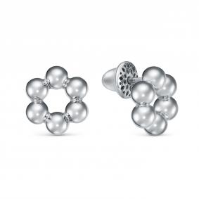 Серьги из белого золота КЮЗ Del'ta Dдф0501826рб Dдф0501826рб фото