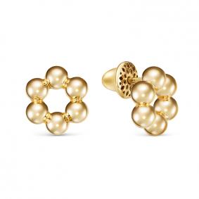 Серьги из лимонного золота КЮЗ Del'ta Dдф0501826рл Dдф0501826рл фото