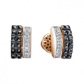 Золотые серьги КЮЗ Del'ta Dдф0501967р с фианитом Dдф0501967р фото