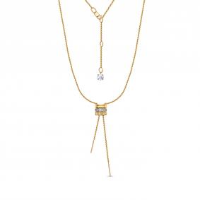 Колье из лимонного золота КЮЗ Del'ta Dдф0701992рл с фианитом Dдф0701992рл фото