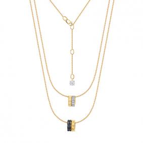 Колье из лимонного золота КЮЗ Del'ta Dдф0702003рл с фианитом Dдф0702003рл фото