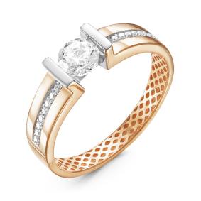 Золотое кольцо КЮЗ Del'ta Dдф110005 с фианитом Dдф110005 фото