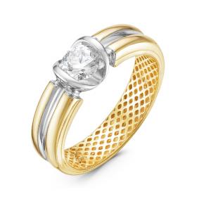 Золотое кольцо КЮЗ Del'ta Dдф110016л с фианитом Dдф110016л фото