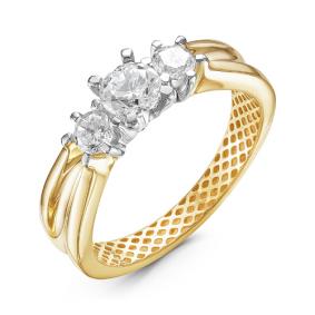 Золотое кольцо КЮЗ Del'ta Dдф110054л с фианитом Dдф110054л фото