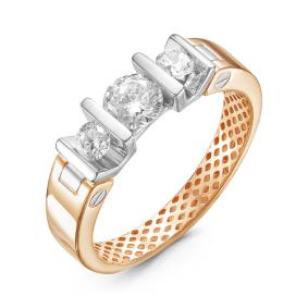 Золотое кольцо КЮЗ Del'ta Dдф110056 с фианитом Dдф110056 фото