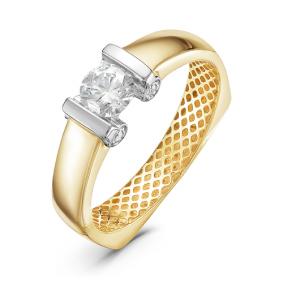 Золотое кольцо КЮЗ Del'ta Dдф110072л с фианитом Dдф110072л фото