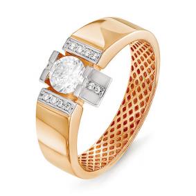 Золотое кольцо КЮЗ Del'ta Dдф110078 с фианитом Dдф110078 фото